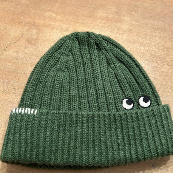 Anya Hindmarch Forest Green Knit Hat - Picture 2 of 3